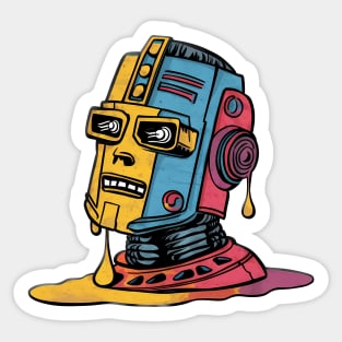 Melting Robot Sticker